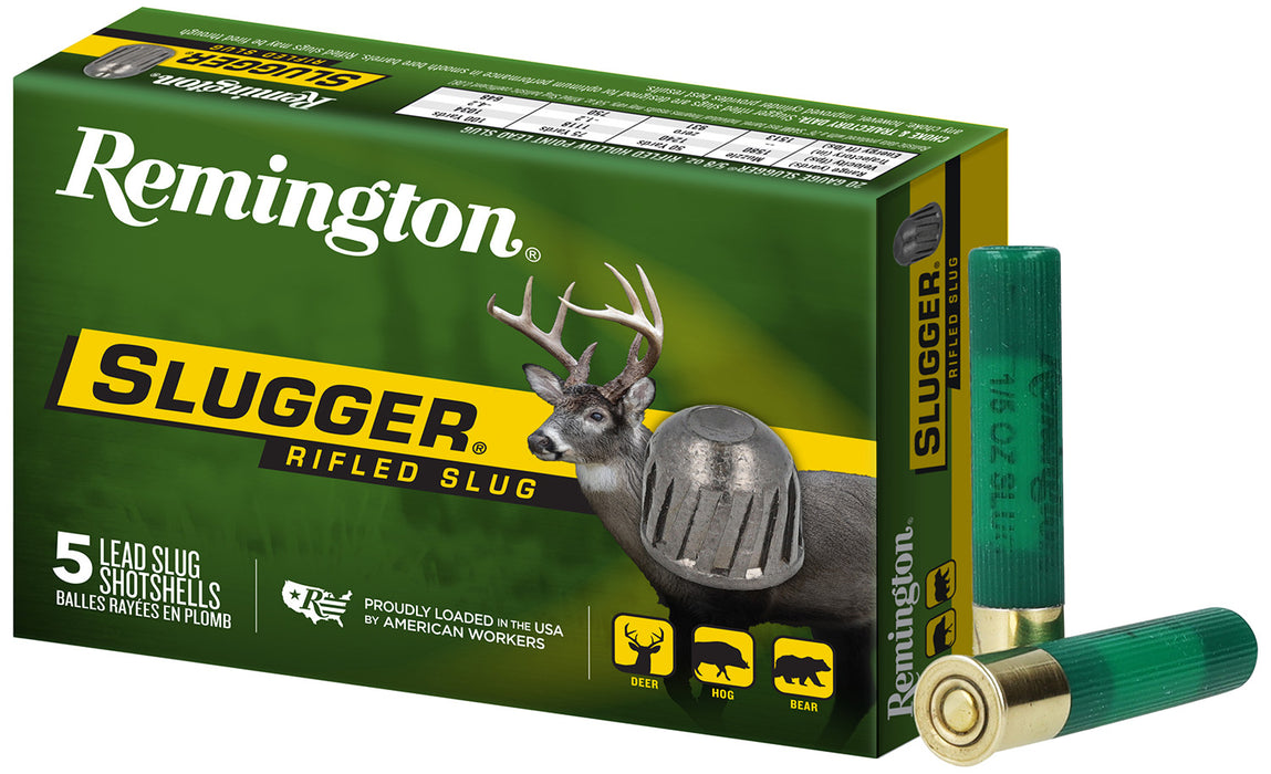 Remington Ammunition 20618 Slugger  410 Gauge 2.50" 1/5 oz 1830 fps Rifled Slug Shot 5 Bx/50 Cs