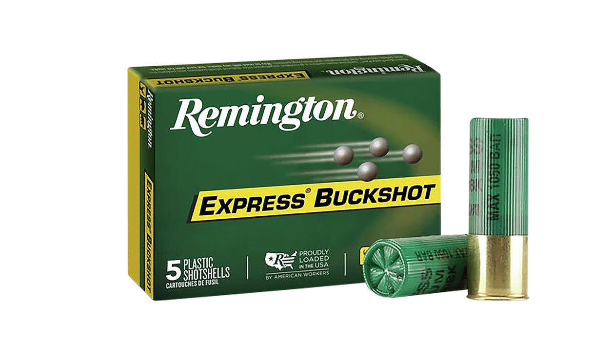 Remington Ammunition 20620 Express  12 Gauge 2.75" 9 Pellets 1325 fps 00 Buck Shot 5 Bx/50 Cs