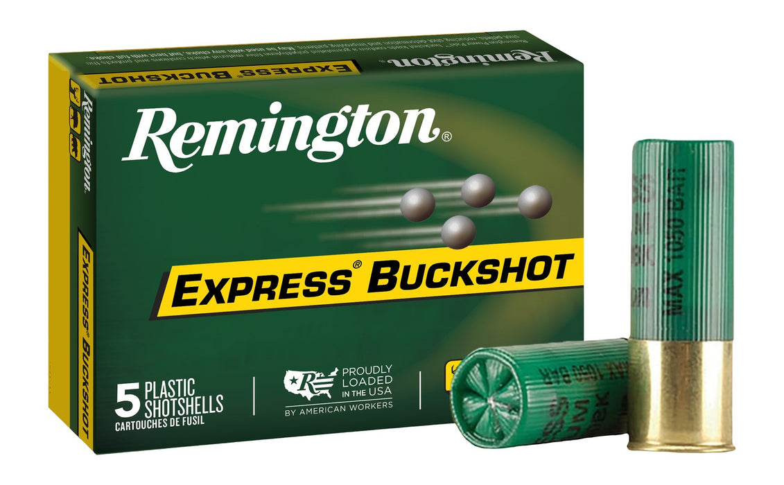 Remington Ammunition 20640 Express Buckshot 12Gauge 3" 4Buck Shot 5 Per Box/ 50 Case