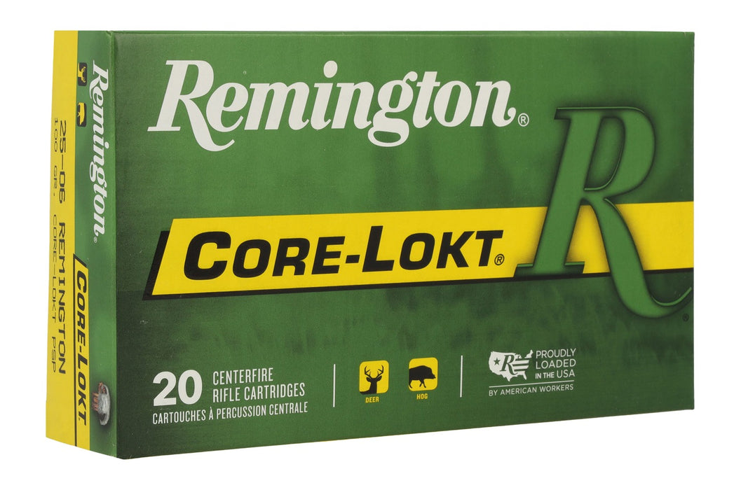 Remington Ammunition 21507 Core-Lokt  25-06Rem 100gr Pointed Soft Point Core-Lokt 20 Per Box/10 Case