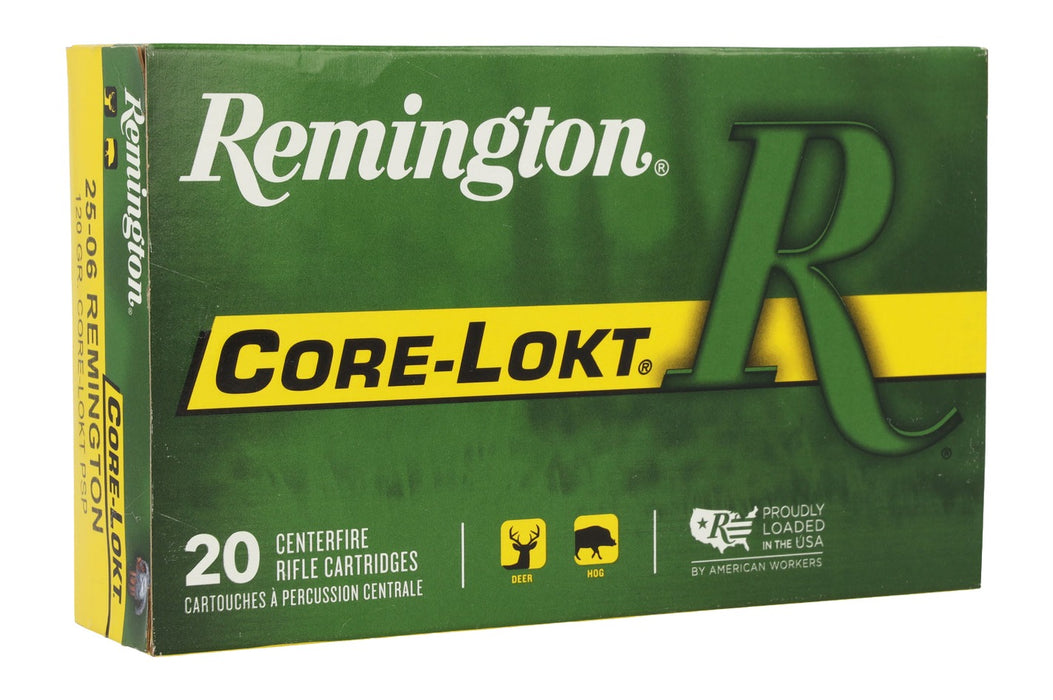 Remington Ammunition 21515 Core-Lokt  25-06Rem 120gr Core-Lokt Pointed Soft Point 20 Per Box/10 Case