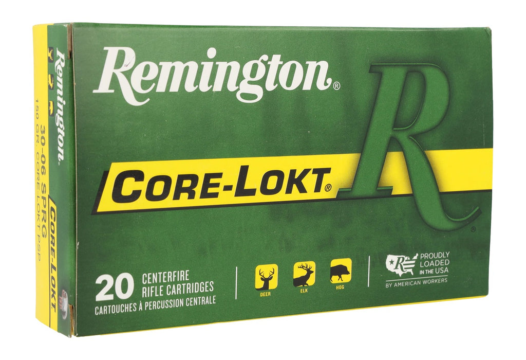 Remington Ammunition 27826 Core-Lokt  30-06Springfield 150gr Pointed Soft Point Core-Lokt 20 Per Box/10 Case