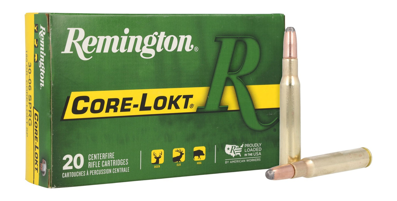 Remington Ammunition 27830 Core-Lokt  30-06Springfield 220gr Soft Point Core-Lokt 20 Per Box/10 Case