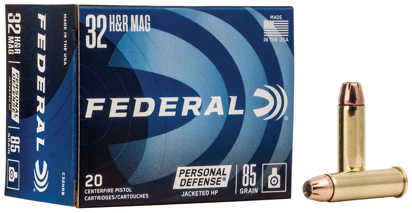 Federal C32HRB Personal Defense  32 H&R Mag 85 gr Jacketed Hollow Point (JHP) 20 Per Box/25 Cs