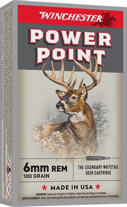 Winchester Ammo X6MMR2 Power-Point  6mm 100gr 20 Per Box/10 Case