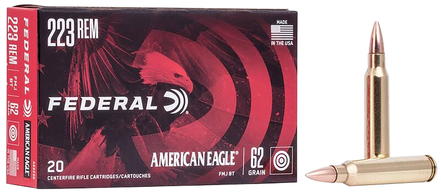 Federal AE223N American Eagle Rifle 223Rem 62gr Full Metal Jacket Boat Tail