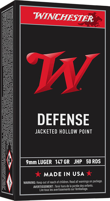 Winchester Ammo USA9JHP2 USA  9mmLuger 147gr Jacketed Hollow Point 50 Per Box/10 Case