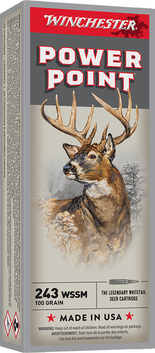 Winchester Ammo X243WSS Power-Point  243WSSM 100gr 20 Per Box/10 Case