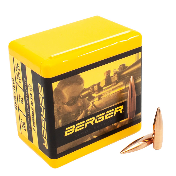 Berger Bullets 22418 VLD Target Long Range 22Cal 70gr 100/Box