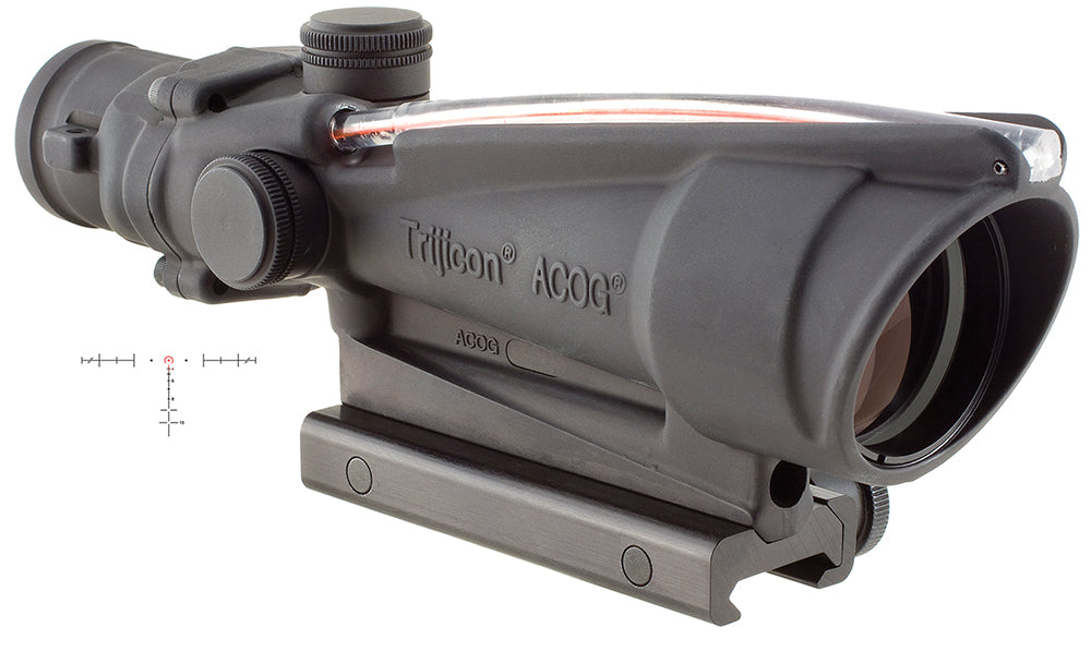 Trijicon 100153 ACOG  Black Hardcoat Anodized 3.5x35mm Illuminated Red Horseshoe .223/5.56 BDC Reticle