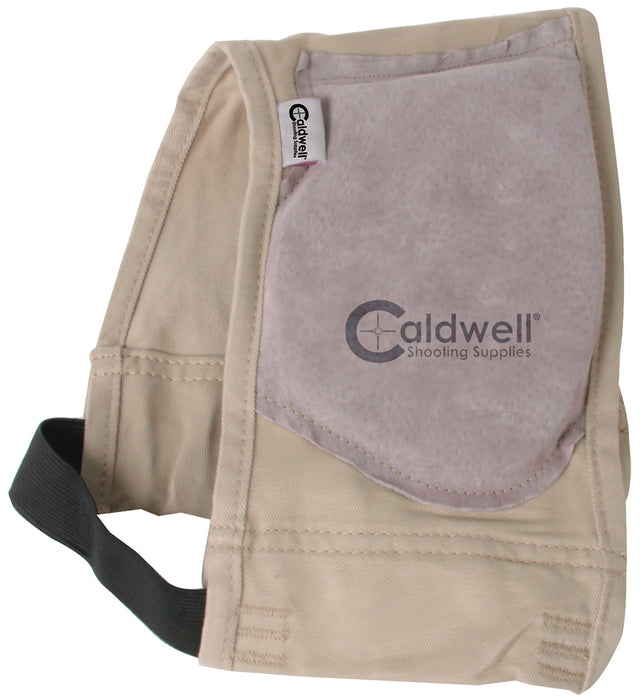 Caldwell 300010 Magnum Recoil Shield Tan Cloth w/Leather Pad