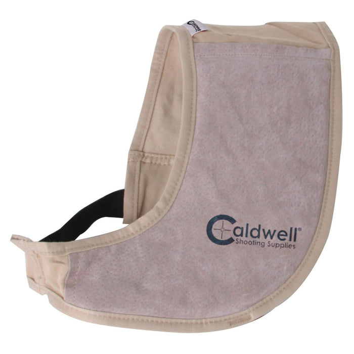 Caldwell 350010 Field Recoil Shield Tan Cloth w/Leather Pad Ambidextrous