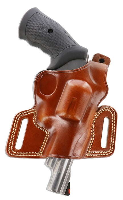 Galco SIL104 Silhouette  OWB Tan Leather Belt Slide Fits Ruger GP100 Fits S&W L Frame Fits 3-4.25" Barrel Right Hand