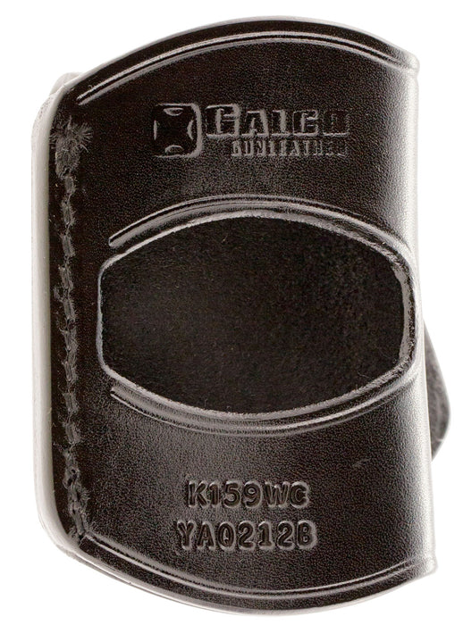 Galco YAQ212B Yaqui  OWB Black Leather Belt Slide Fits 1911 Fits 3-5" Barrel Right Hand