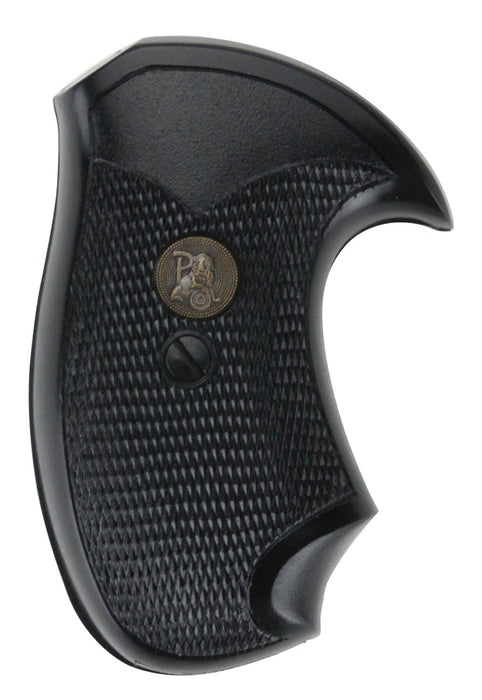 Pachmayr 02523 Compact Grip Checkered Black Rubber for Charter Arms