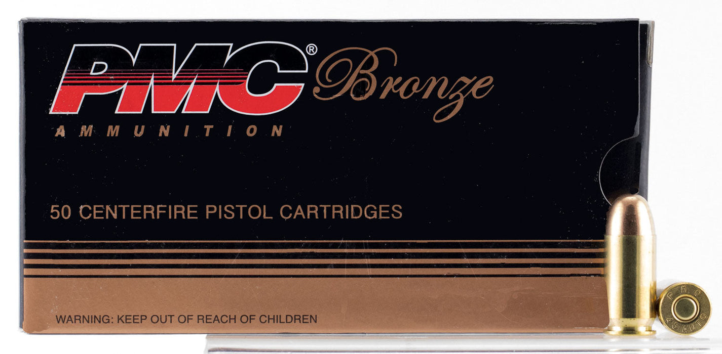 PMC 45A Bronze  45 ACP 230 gr 830 fps Full Metal Jacket (FMJ) 50 Bx/20 Cs