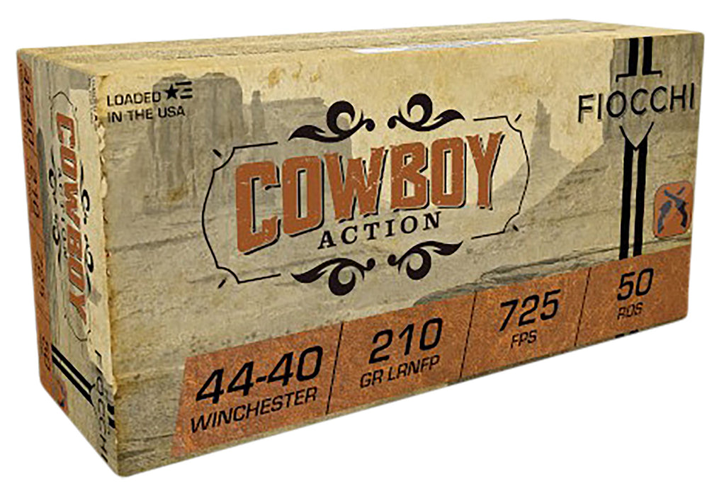 Fiocchi 4440CA Cowboy Action  44-40 Win 210 gr 725 fps Lead Round Nose Flat Point (LRNFP) 50 Bx/10 Cs