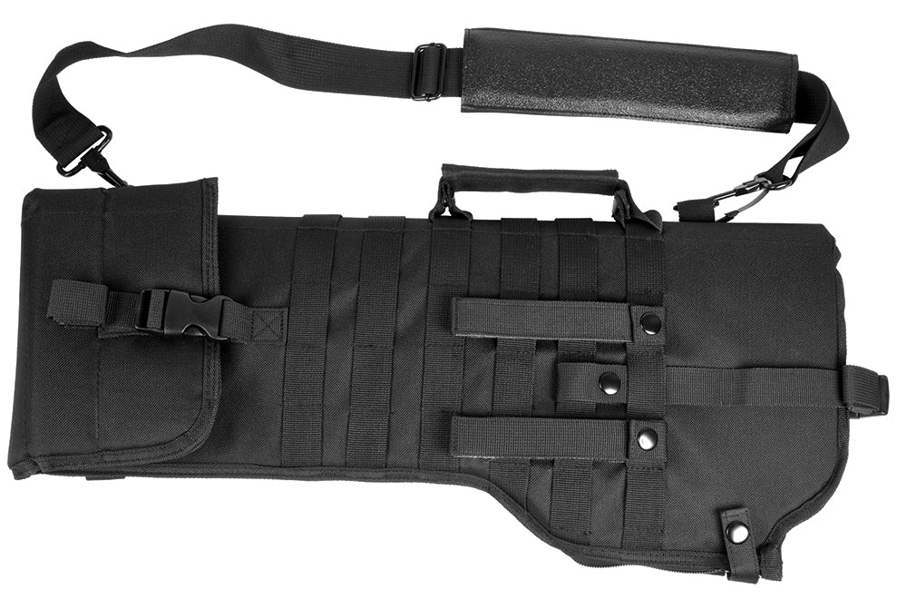 NcStar CVRSCB2919B VISM AR-15 Tactical Scabbard Adjustable Carry Handle Fits Most Rifle/Carbines Grommet Drainage