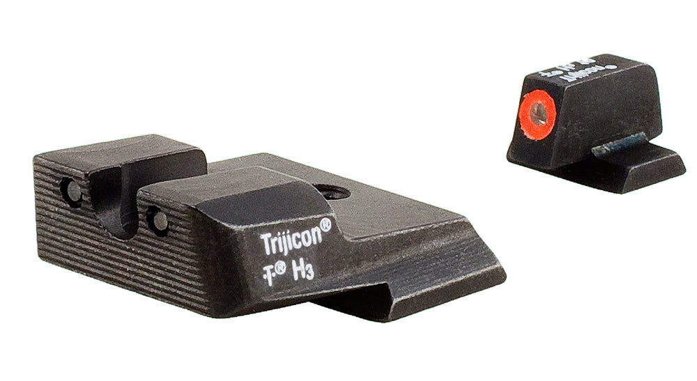 Trijicon 600556 HD Night Sights- Smith & Wesson M&P/ SD9/ SD40  Black | Green Tritium Orange Outline Front Sight Green Tritium Black Outline Rear Sight