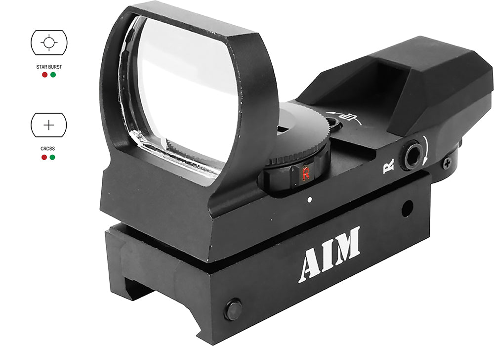 Aim Sports RT403 Reflex Sight Classic Edition Matte Black 1 x 34 mm Red/Green Multi Reticle