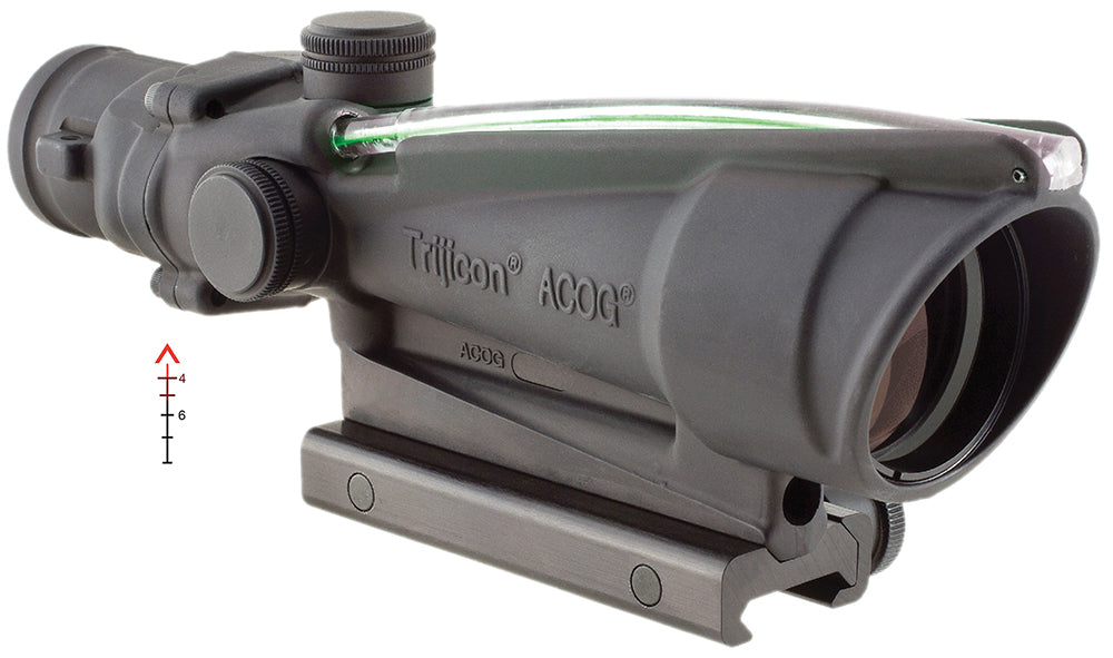 Trijicon 100144 ACOG  Black Hardcoat Anodized 3.5x35mm Illuminated Green Chevron .308/7.62 BDC Reticle