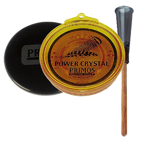 Primos 217 Power Crystal Turkey Friction Call Turkey Hen Sounds Attracts Turkeys Multi Color Crystal/Wood