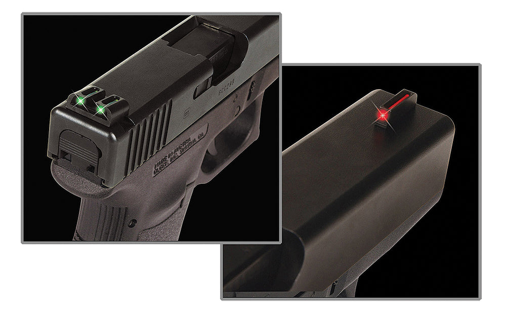 TruGlo TG131K Fiber-Optic  Black | Red Fiber Optic Front Sight Green Fiber Optic Rear Sight