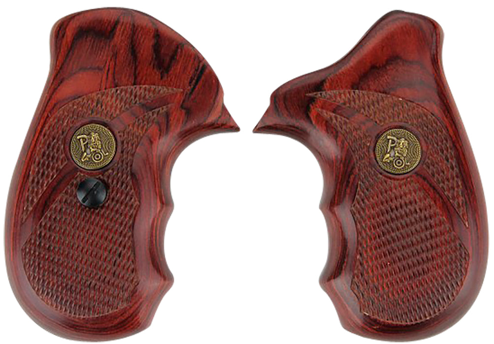 Pachmayr 63000 Renegade Grip Checkered Rosewood Laminate with Finger Grooves for S&W J Frame