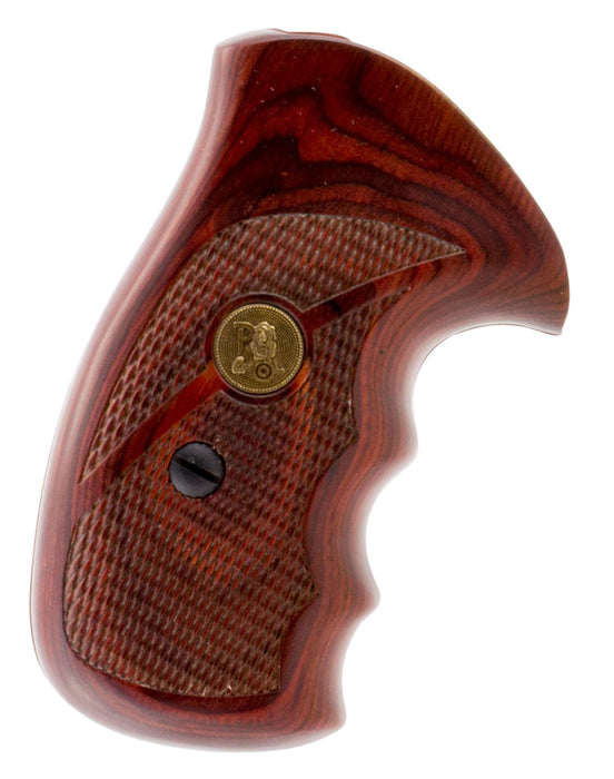 Pachmayr 63020 Renegade Grip Checkered Rosewood Laminate with Finger Grooves for S&W K/L Frame