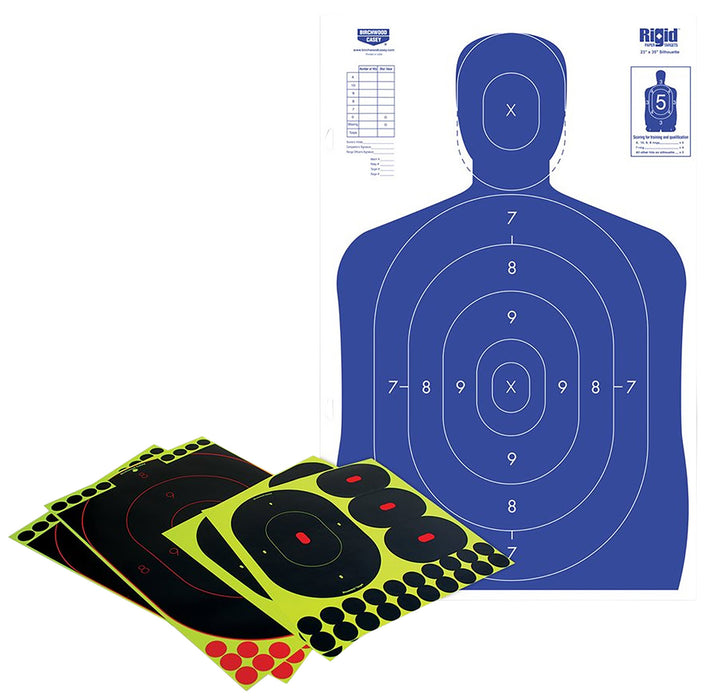 Birchwood Casey 34602 Shoot-N-C Reactive Target Silhouette Paper Multi-Color Includes Pasters