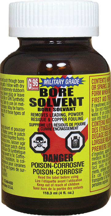 G96 1108 Military Grade Bore Solvent Removes Powder, Lead, Plastic Fouling 4 oz Jar