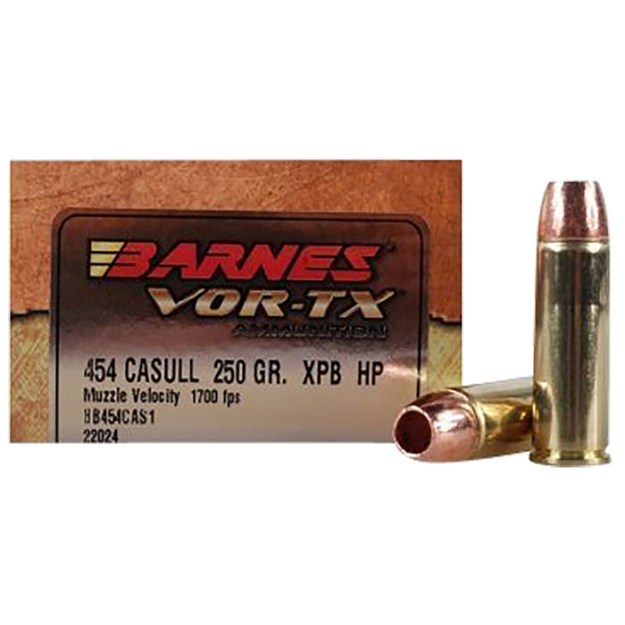 Barnes Bullets 22024 VOR-TX  454 Casull 250 gr Barnes VOR-TX XPB 20 Per Box/10 Cs