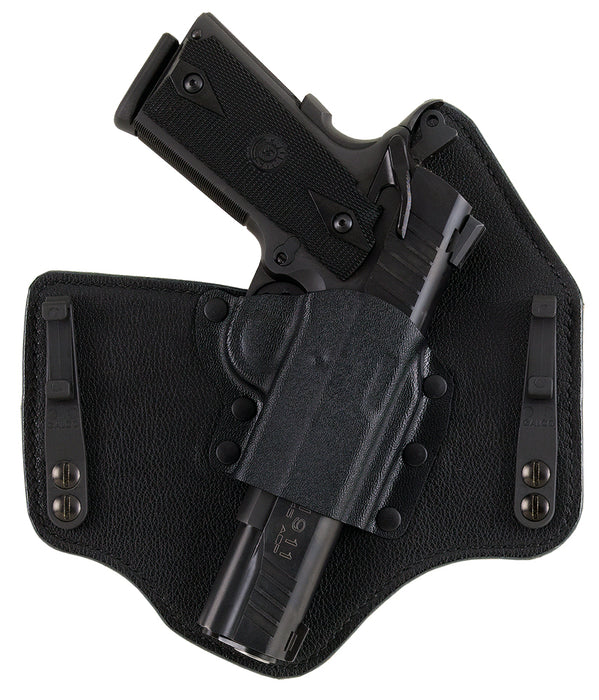 Galco KT228B KingTuk Deluxe IWB Black Kydex/Leather Compatible w/Glock 20/21/29/30 UniClip Mount Right Hand