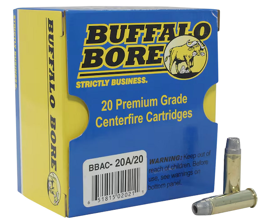 Buffalo Bore Ammunition 20A20 Heavy  38 Special +P 158 gr 1000 fps Soft Cast Hollow Point 20 Bx/12 Cs