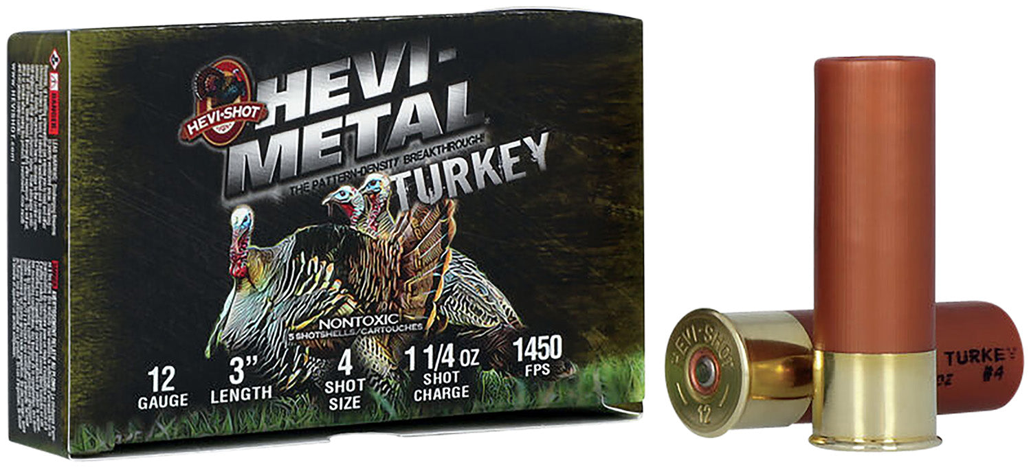 HEVI-Metal HS30045 Hevi-Metal Turkey 12 Gauge 3" 1 1/4 oz 1450 fps 4,5 Shot 5 Bx/10 Cs