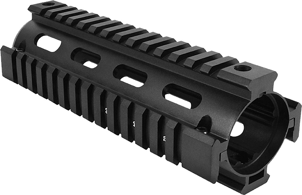 Aim Sports MT021 M4 Handguard 6" Carbine Style Made of Aluminum with Black Anodized Finish & Quad Rail