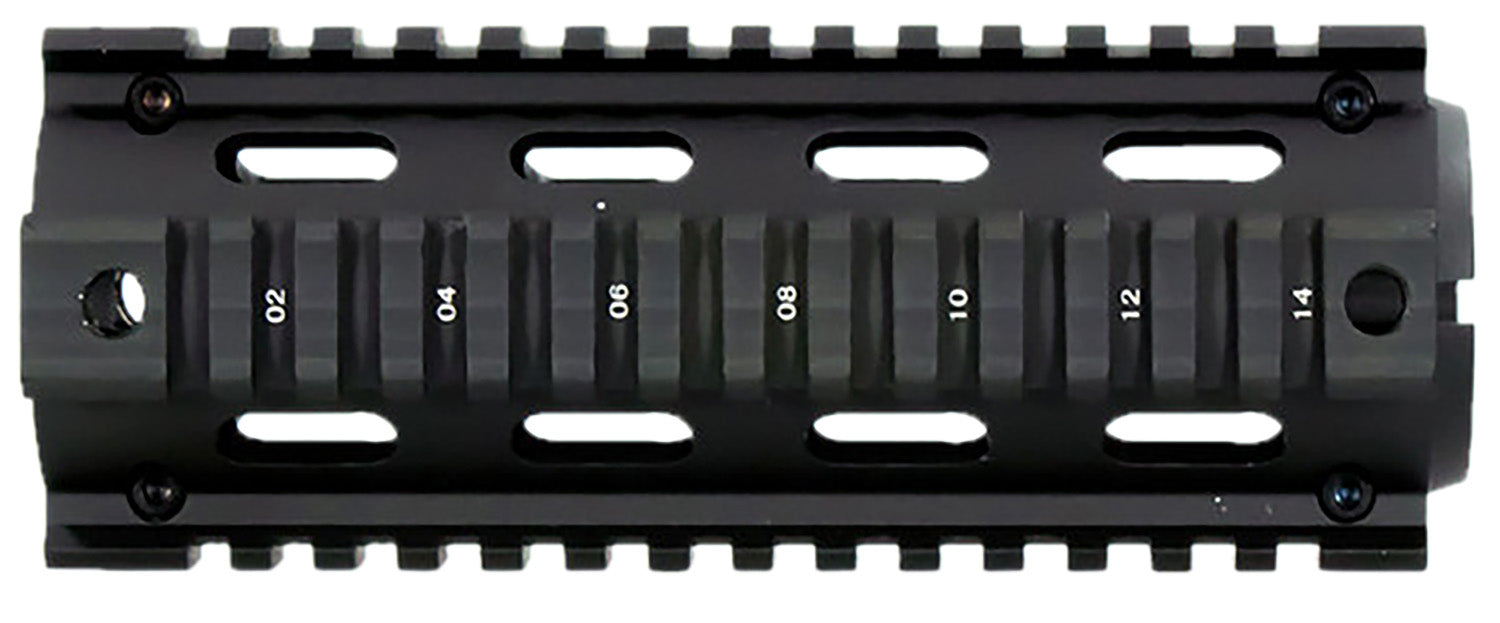 Aim Sports MT021 M4 Handguard 6" Carbine Style Made of Aluminum with Black Anodized Finish & Quad Rail