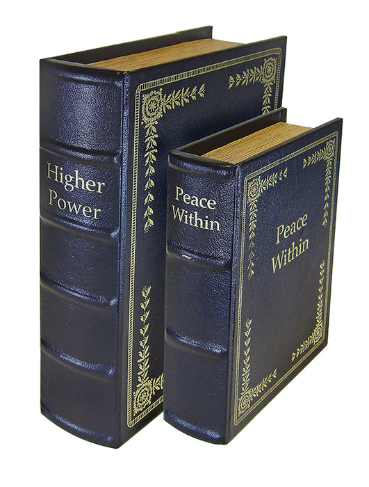 Peace Keeper DB2BLK Diversion Book Set  Front Panel Entry Black Wood Holds 2 Handguns