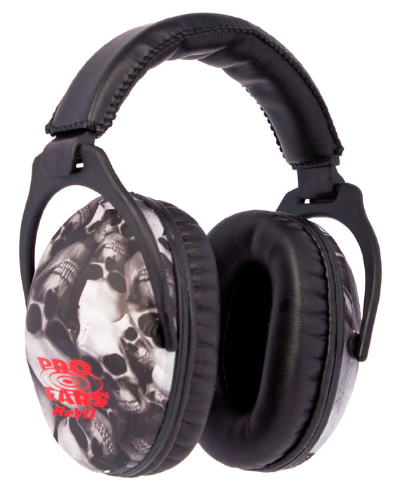 Pro Ears PE26UY006 ReVO Passive Muff 26 dB Over the Head Black w/Skull Pattern Youth 1 Pair