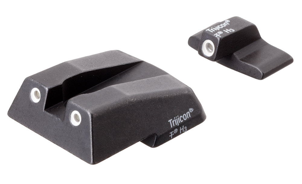 Trijicon 600282 Bright & Tough Night Sights- H&K  Black | Green Tritium White Outline Front Sight Green Tritium White Outline Rear Sight