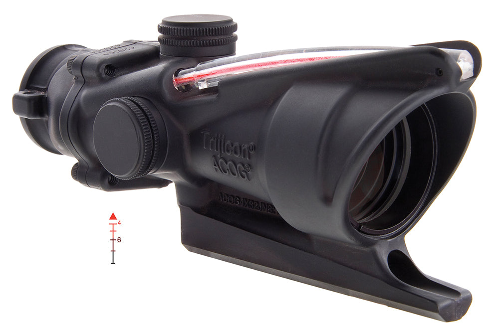 Trijicon 100213 ACOG  Black Hardcoat Anodized 4x32mm Illuminated Red Triangle Post Reticle