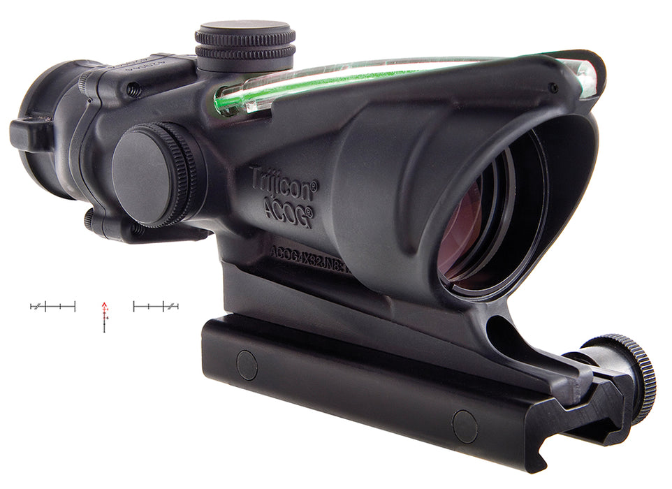 Trijicon 100209 ACOG  Black Hardcoat Anodized 4x32mm Illuminated Green Crosshair .223/5.56 BDC Reticle