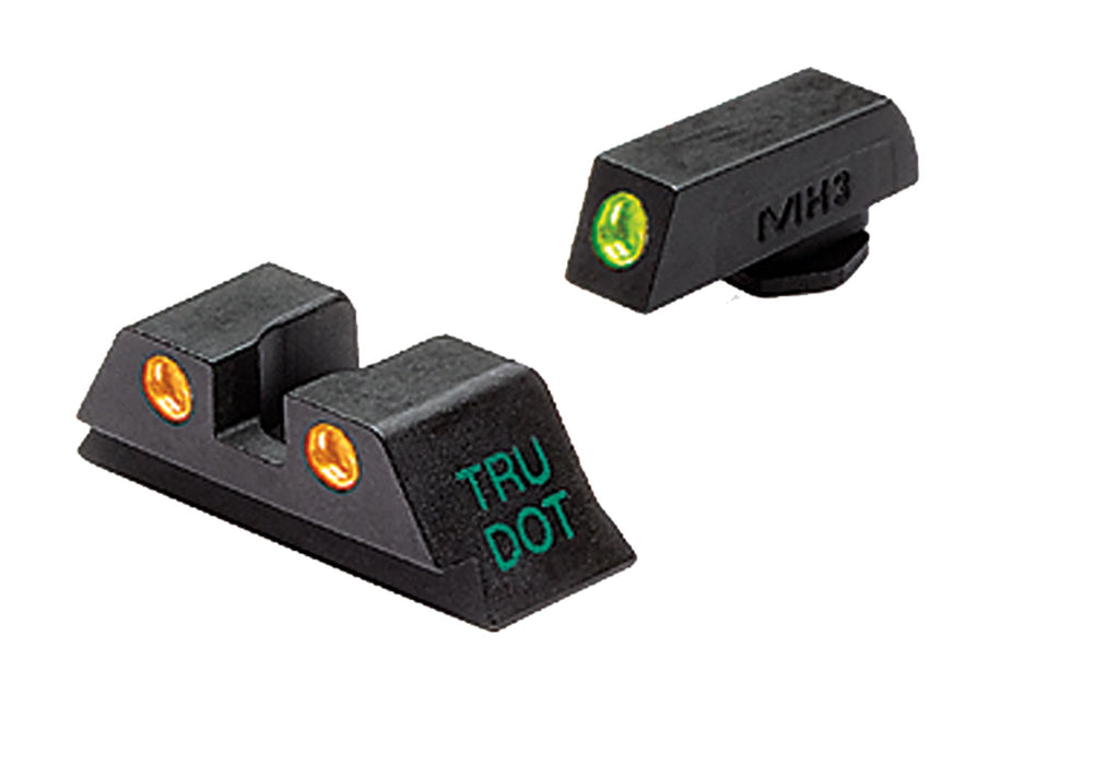 Meprolight USA 102243301 Tru-Dot  Black | Green Tritium Front Sight Orange Tritium Rear Sight Set