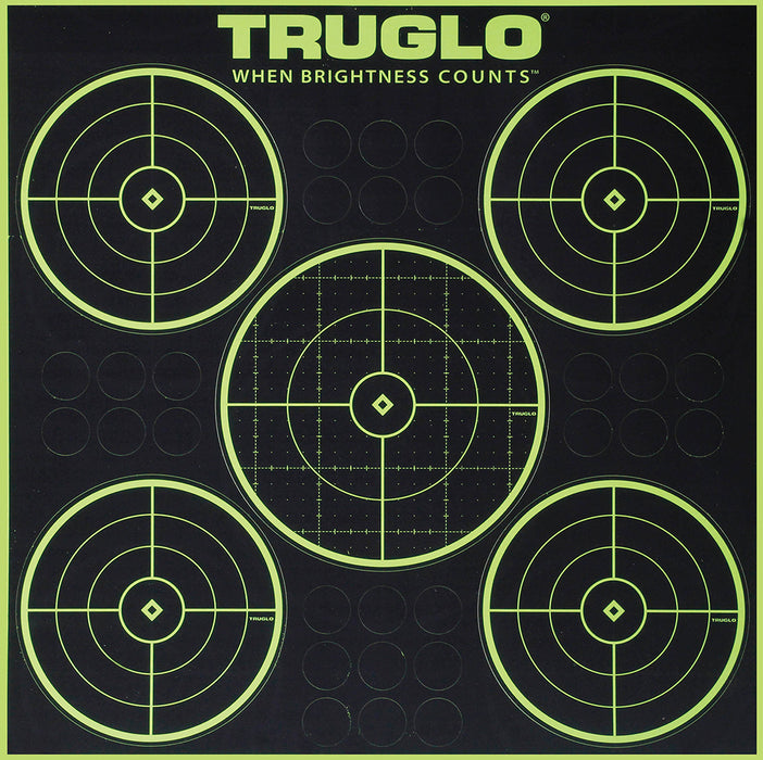 TruGlo TG11A6 Tru-See Splatter Target Black/Green Self-Adhesive Heavy Paper Universal Yes Impact Enhancement Nuclear Green 6 Pack Includes Pasters