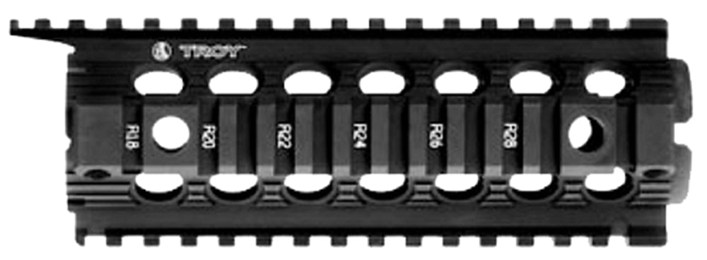 Troy Ind SRAIDIDD7BT00 Battle Rail Drop-In Enhanced 7" 6005A-T6 Aluminum Black Anodized for M16, M4