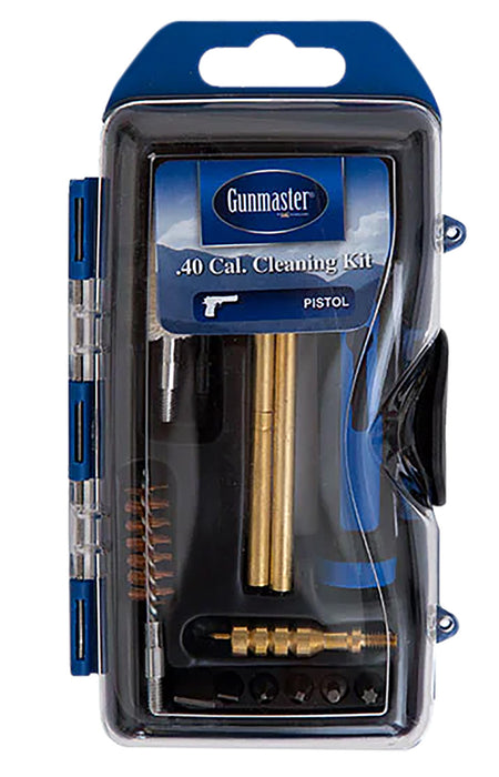 DAC GM40P GunMaster Cleaning Kit 40 Cal & 10mm Pistol/14 Pieces Black/Blue