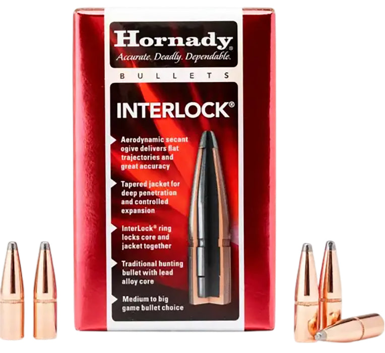 Hornady 2845 InterLock  7mm .284 162 gr Boat Tail Spire Point 100 Per Box/ 15 Case