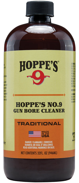 Hoppe's 932 No. 9 Bore Cleaner Removes Carbon Powder & Lead Fouling Child Proof Cap  1 Quart (32 oz.) Bottle