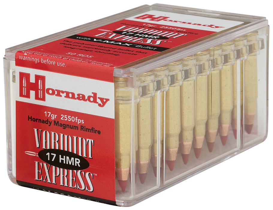 Hornady 83170 Varmint Express  17 HMR 17 gr 2550 fps Hornady V-Max (VMX) 50 Bx/40 Cs