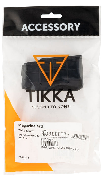 Tikka S5850370 T3  4rd Flush Fit 223 Rem For Tikka T3x/T3 Black Polymer